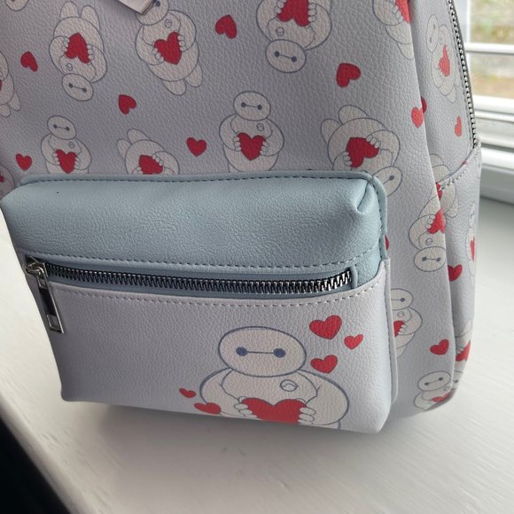 New Bioworld Disney Big Hero 6 Baymax Hearts Valentine's Mini Backpack - Picture 5 of 11